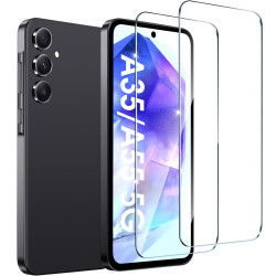 適用三星A55全屏鋼化膜高鋁電鍍二強權膠galaxyA35手機高清保護膜