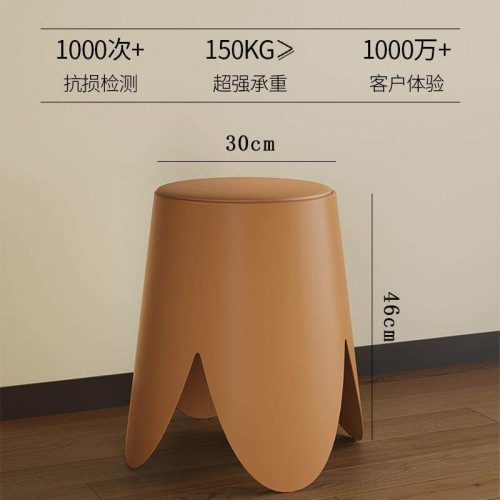 中古喬遷新居塑膠凳子家用加厚可疊放備用結實耐用輕奢高級感圓凳