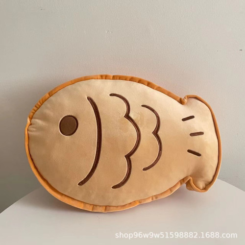 創意鯛魚燒抱枕毛絨玩具玩偶沙發靠枕床頭靠墊客廳裝飾車用軟枕頭
