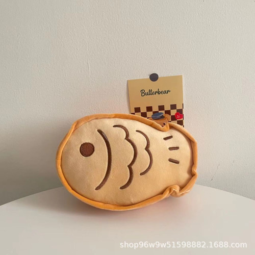創意鯛魚燒抱枕毛絨玩具玩偶沙發靠枕床頭靠墊客廳裝飾車用軟枕頭