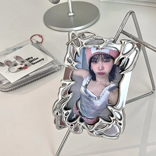 電鍍異形相框愛追星高級感ins小卡套拍立得照片學生相片卡套