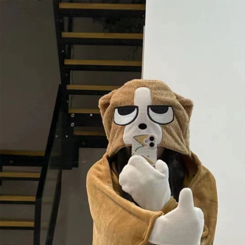 披風午休毯子出門扮狗暹羅厘普比格犬狗連帽午睡毯飛機旅行毛絨毯
