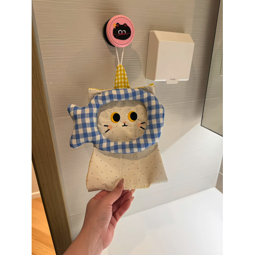 可愛貓咪紙巾袋掛式家用床頭紙巾盒衛生間抽紙袋宿捨懸掛抽紙袋