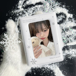 新款ins雪花卡冊PVC加厚3寸小卡追星愛豆卡包拍立得單宮格收納冊