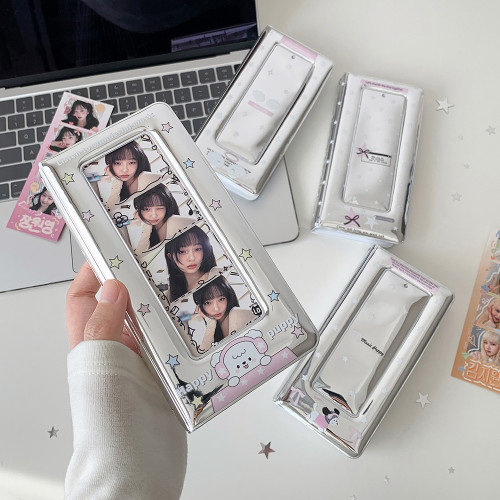 韓版追星少女亮面星星人生四格卡冊學生長條大頭貼相冊票據收納冊