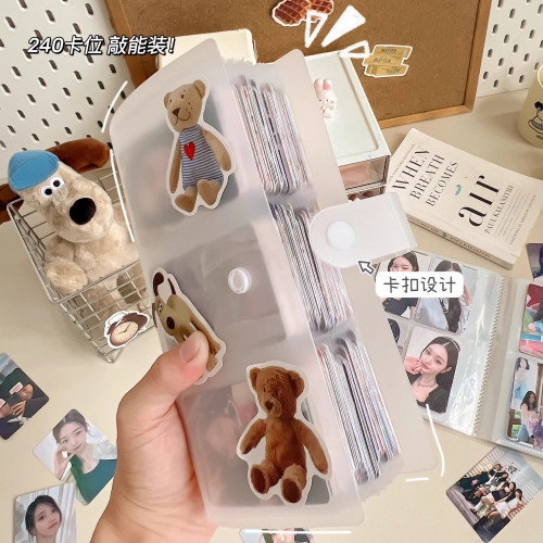 磨砂透明相冊本3-7 寸通用追星小卡拍立得照片收納冊大容量明信片