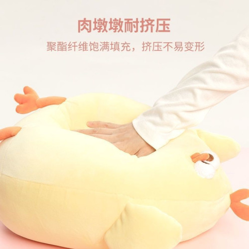 新款墩墩雞公仔大號小黃雞玩偶毛絨玩具安撫抱枕床上靠枕生日禮物