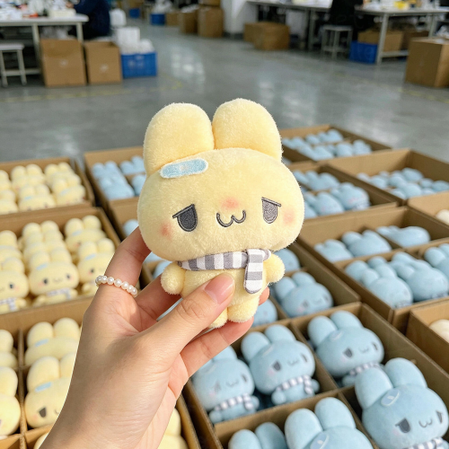 氣哭啦OK兔子玩偶潮玩鑰匙釦包掛高顔值毛絨公仔送朋友生日禮物