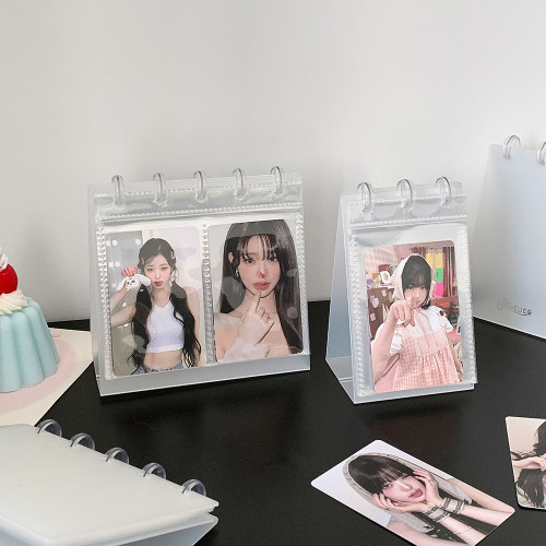 Hisocute蘑菇釦3寸台歷相冊少女追星小卡展示擺台卡冊拍立得相冊