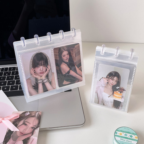Hisocute蘑菇釦3寸台歷相冊少女追星小卡展示擺台卡冊拍立得相冊
