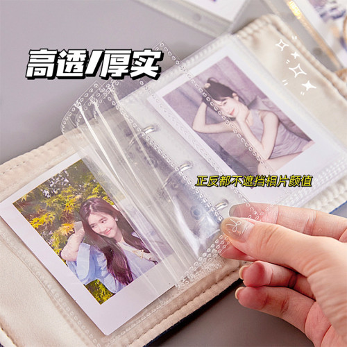 新款ins風拼接牛仔卡冊一宮格迷你拍立得相冊高顔值3寸小卡收納冊