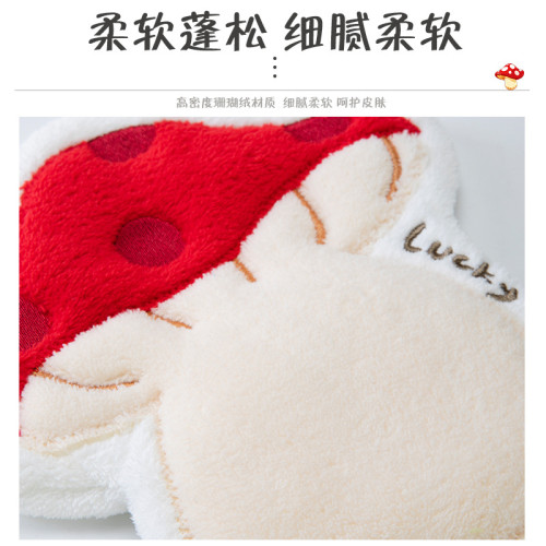 可愛擦手巾吸水掛式毛絨加厚衛生間擦手帕毛巾洗手小方巾廚房抹布