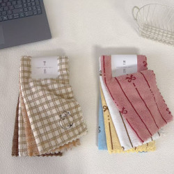 高顔值加厚珊瑚絨印花方巾廚房家用抹布吸水柔軟不易掉毛