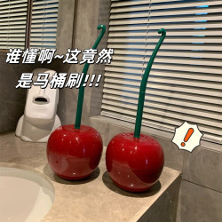 櫻桃馬桶刷新款家用無死角洗手衛生間清潔厠所長柄刷子帶底座套裝