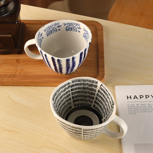 復古咖啡杯大容量馬克杯女士個人杯高顔值辦公室早餐杯子 復古咖啡杯大容量馬克杯女士個人杯高顔值辦公室早餐杯子