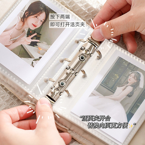 刺綉蝴蝶一宮格卡冊高顔值ins風3寸小卡拍立得收納冊追星高透內頁 刺綉蝴蝶一宮格卡冊高顔值ins風3寸小卡拍立得收納冊追星高透內頁