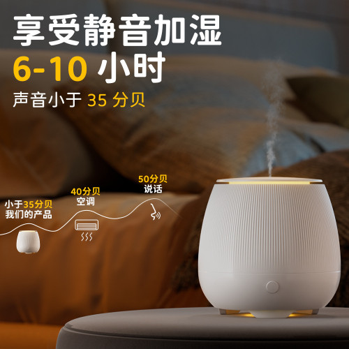白色小圓球香薰機 香薰加濕器 夜燈家用辦公精油香薰機