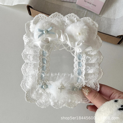 成品蕾絲咕卡套成品書包掛件貓耳朵追星原創動漫周邊小卡保護套