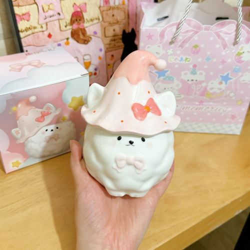 少女心魔法帽薩摩耶馬克杯生日禮物伴手禮高顔值水杯送閨蜜咖啡杯
