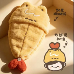 炸蝦乾髮帽珊瑚絨女士加厚速乾包頭巾加厚速乾浴帽珊瑚絨乾髮帽
