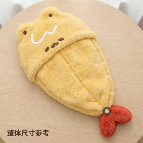 炸蝦乾髮帽珊瑚絨女士加厚速乾包頭巾加厚速乾浴帽珊瑚絨乾髮帽 炸蝦乾髮帽珊瑚絨女士加厚速乾包頭巾加厚速乾浴帽珊瑚絨乾髮帽