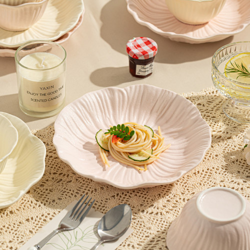 磨砂簡約陶瓷餐具套裝家用高顔值碗碟盤情侶家用飯碗喬遷禮物