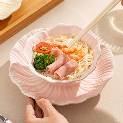 磨砂簡約陶瓷餐具套裝家用高顔值碗碟盤情侶家用飯碗喬遷禮物