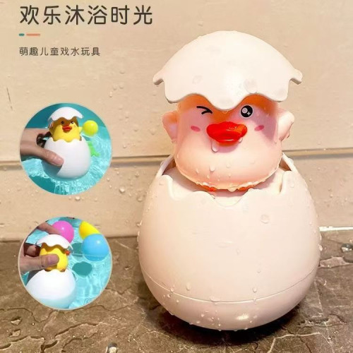 抖音網紅同款寶寶戯水玩具浴室噴水恐龍蛋嬰兒洗澡花灑兒童玩具