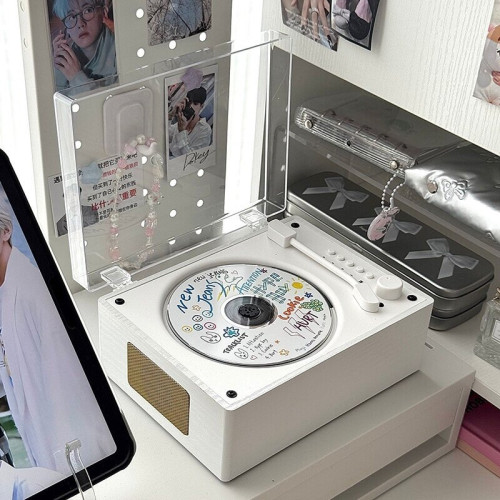 復古CD機聽專輯播放器唱片機藍牙音響光盤碟音箱KPOP生日畢業禮物