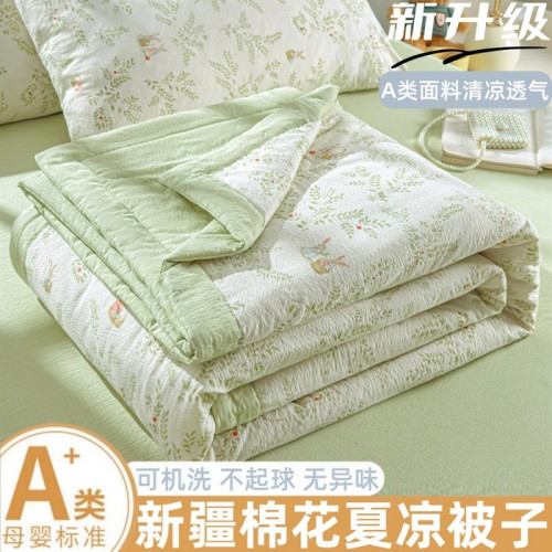 A類母嬰級ins雲感雙層紗純棉夏被棉花被兒童薄被夏涼被空調被學生