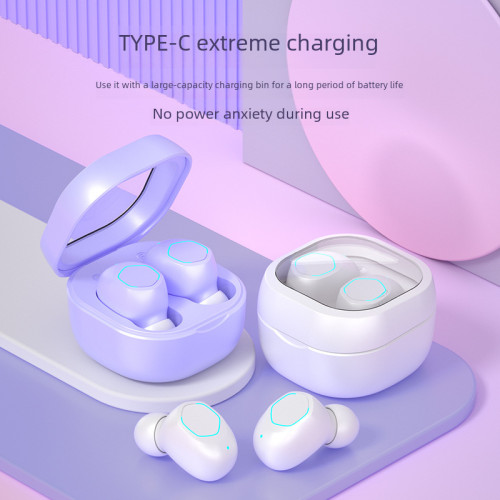 龍歌電子下單虎仞不髮M21無線藍牙耳機迷你高顔值半透明藍牙耳機