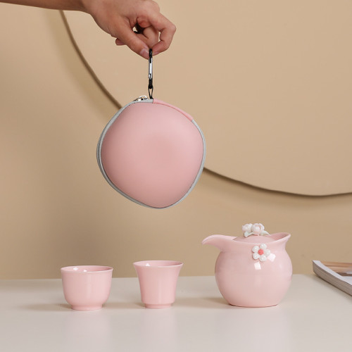 旅行茶具可攜式戶外露營隨身一壺二杯快客杯一人泡茶壺茶葉套裝 旅行茶具可攜式戶外露營隨身一壺二杯快客杯一人泡茶壺茶葉套裝