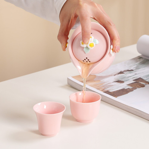 旅行茶具可攜式戶外露營隨身一壺二杯快客杯一人泡茶壺茶葉套裝 旅行茶具可攜式戶外露營隨身一壺二杯快客杯一人泡茶壺茶葉套裝