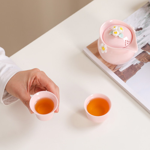 旅行茶具可攜式戶外露營隨身一壺二杯快客杯一人泡茶壺茶葉套裝 旅行茶具可攜式戶外露營隨身一壺二杯快客杯一人泡茶壺茶葉套裝