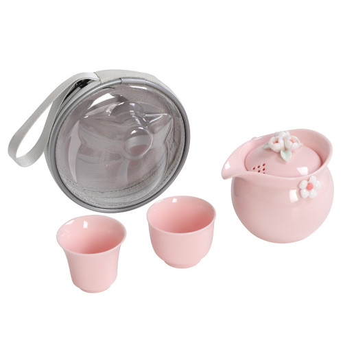 旅行茶具可攜式戶外露營隨身一壺二杯快客杯一人泡茶壺茶葉套裝 旅行茶具可攜式戶外露營隨身一壺二杯快客杯一人泡茶壺茶葉套裝