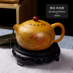 手工黃金段泥紫砂壺手繪鳳鳴壺原鑛西施壺泡茶壺功夫茶具一件批髮
