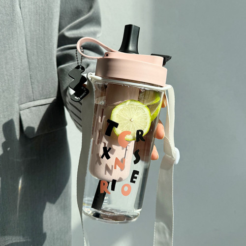 水杯女生高顔值可愛大容量吸管杯帶茶隔2024新款可攜式隨手塑膠杯子 水杯女生高顔值可愛大容量吸管杯帶茶隔2024新款可攜式隨手塑膠杯子