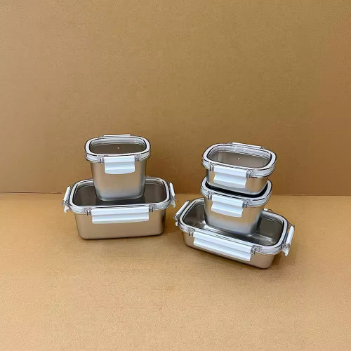 304不鏽鋼保鮮盒食品密封水果便當飯盒冰箱可攜式外出攜帶學生