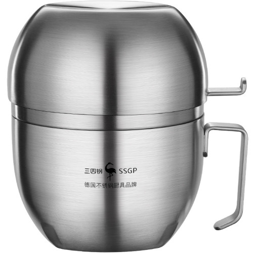 三四鋼 泡面碗帶蓋不鏽鋼飯盒家用便噹盒學生食堂保溫防燙快餐盃
