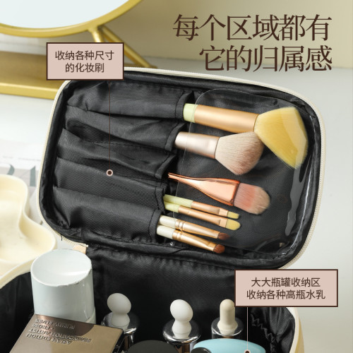 荔枝紋化妝包大容量高級感旅行pu皮質洗漱包多功能收納包 荔枝紋化妝包大容量高級感旅行pu皮質洗漱包多功能收納包