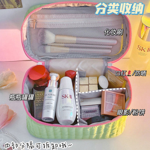 汽水化妝包ins小衆大容量洗漱包女高顔值多功能分隔化妝品收納包 汽水化妝包ins小衆大容量洗漱包女高顔值多功能分隔化妝品收納包