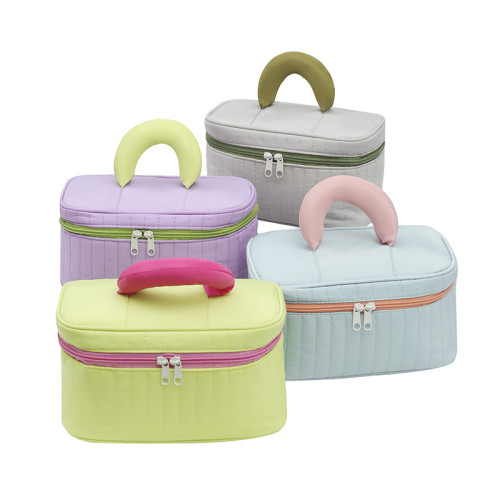 撞色化妝包大容量高級感洗漱包出差旅行可攜式收納包高顔值2024新款 撞色化妝包大容量高級感洗漱包出差旅行可攜式收納包高顔值2024新款