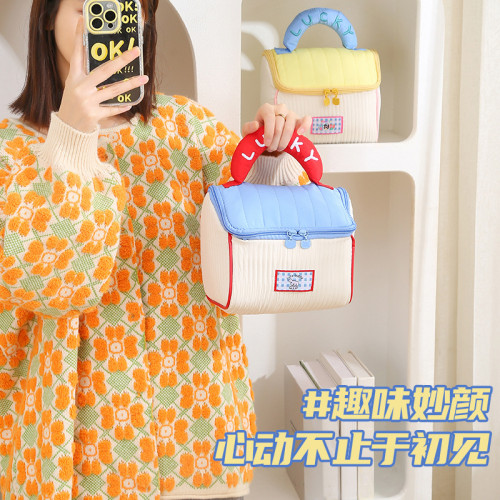 小房子化妝包可愛大容量高顔值手提可攜式防水旅行收納包加厚洗漱包 小房子化妝包可愛大容量高顔值手提可攜式防水旅行收納包加厚洗漱包