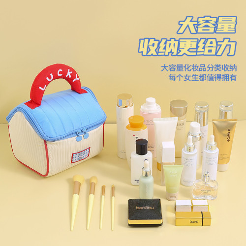 小房子化妝包可愛大容量高顔值手提可攜式防水旅行收納包加厚洗漱包 小房子化妝包可愛大容量高顔值手提可攜式防水旅行收納包加厚洗漱包