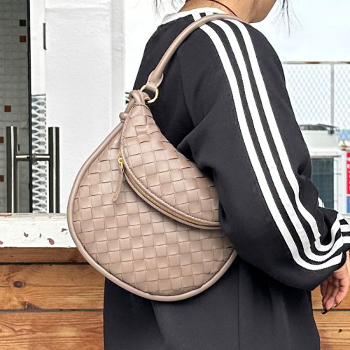 2024新款真皮編織包雙子大號包小衆設計真皮腋下包手提包女男包 2024新款真皮編織包雙子大號包小衆設計真皮腋下包手提包女男包