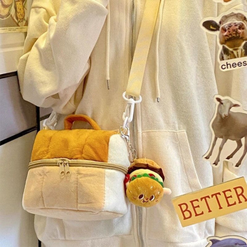 吐司麵包相機包化妝包麵包溫飯盒收納包手提袋大容量包包時尚包包 吐司麵包相機包化妝包麵包溫飯盒收納包手提袋大容量包包時尚包包