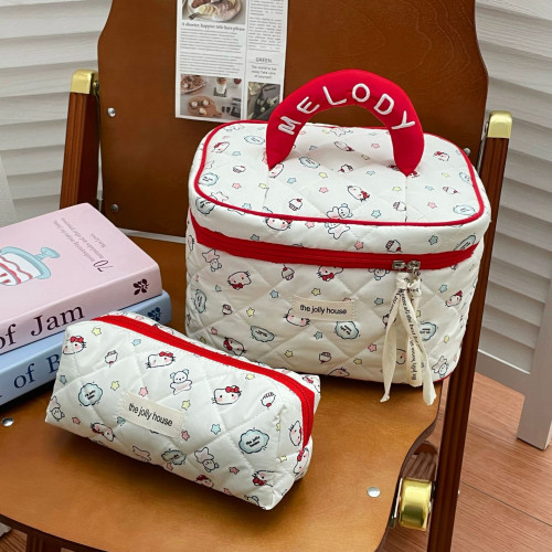 高顔值貓咪印花化妝包女可攜式大容量外出化妝收納包手拿包起批 高顔值貓咪印花化妝包女可攜式大容量外出化妝收納包手拿包起批