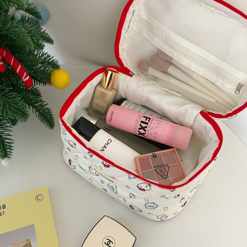 高顔值貓咪印花化妝包女可攜式大容量外出化妝收納包手拿包起批 高顔值貓咪印花化妝包女可攜式大容量外出化妝收納包手拿包起批