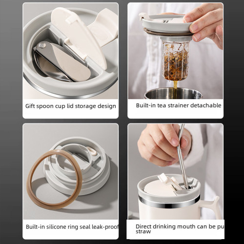 馬克杯高顔值辦公水杯杯子禮盒簡約帶蓋勺不鏽鋼可攜式咖啡杯伴手禮 馬克杯高顔值辦公水杯杯子禮盒簡約帶蓋勺不鏽鋼可攜式咖啡杯伴手禮