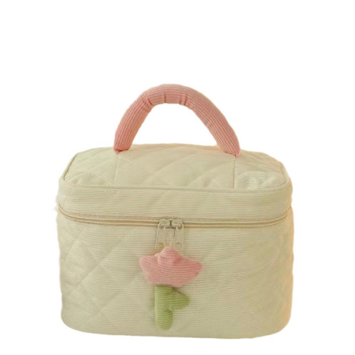 化妝包燈芯絨可愛化妝包高級感可愛洗漱包可攜式大容量化妝品收納包 化妝包燈芯絨可愛化妝包高級感可愛洗漱包可攜式大容量化妝品收納包